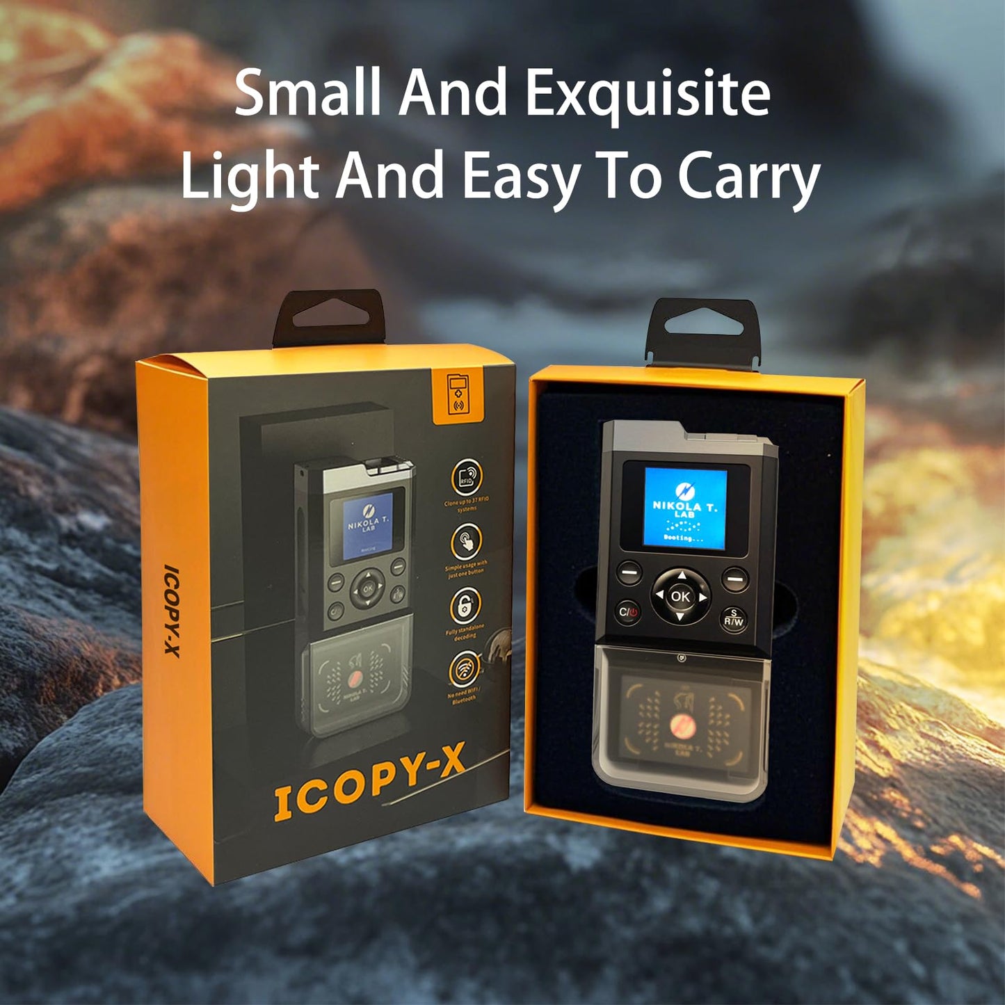 iCopy-XS Handheld RFID Card Reader Writer Proxmark3-Based Duplicator with 1.3” IPS Display High-Speed Stable Performance Built-in 16GB Storage T5577 UID CUID EM4305 More One-Button Operation