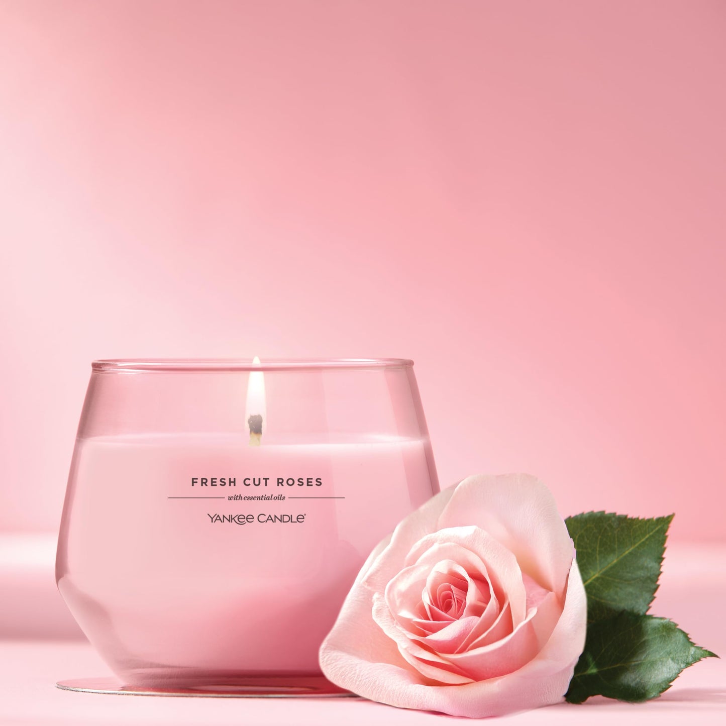Yankee Candle Studio Medium Candle, Fresh Cut Roses, 10 oz, 4-Pack