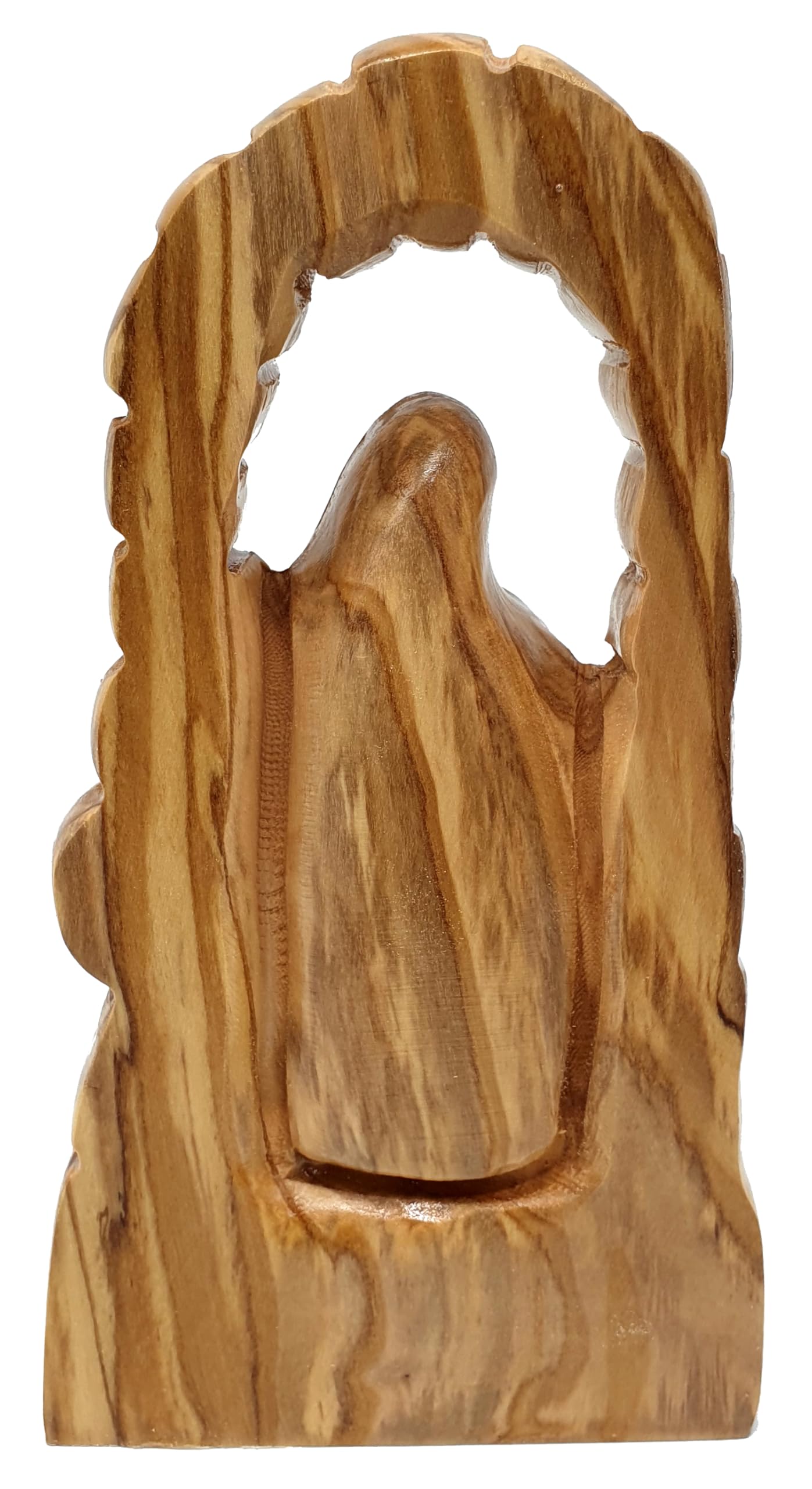 Zuluf Olive Wood Holy Family Nativity 5.9" - Hand Carved Joseph Mary Baby Jesus Statue Christmas Bethlehem Decor HOF062