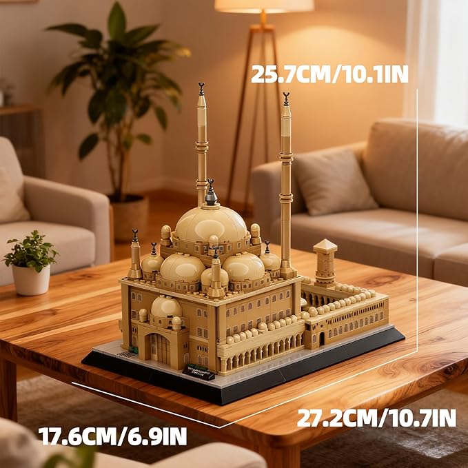 Egypt Mohammed Ali Mosque Building Blocks Cairo Landmark Architecture Model for Adults and Kids Creative Construction Set for Collectors &amp History Lovers