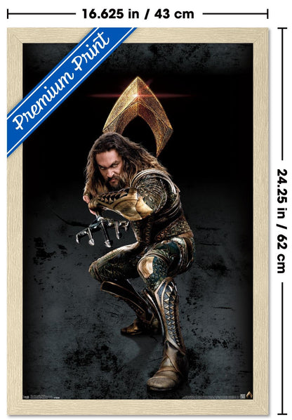 Trends International DC Comics Movie Justice League - Aquaman Wall Poster, 22.4L x 14.7W, Blonde Framed Version
