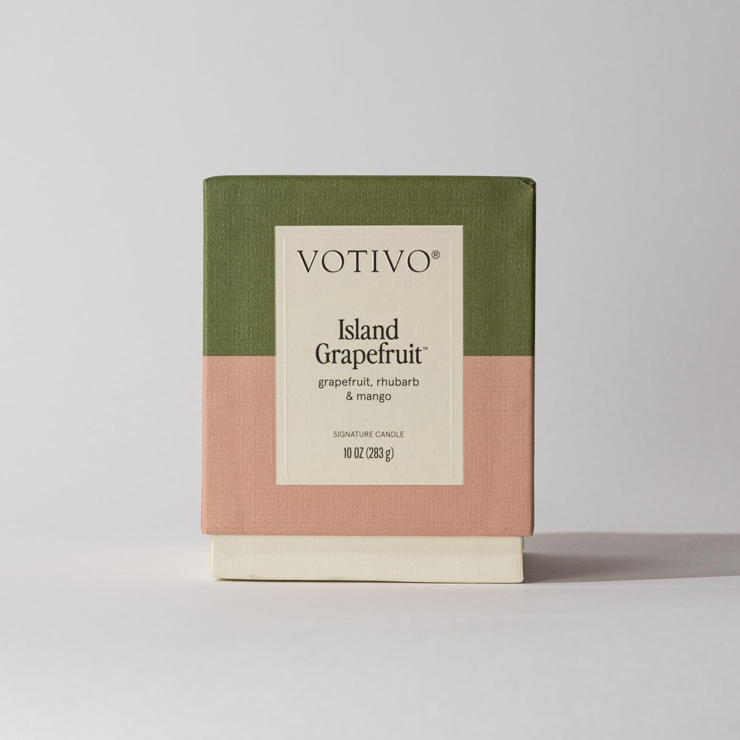 Votivo Island Grapefruit 10 oz Signature Candle | Soy Wax Blend | Luxury Glass Jar & Box | Home Decor | Gifts | Highly Scented