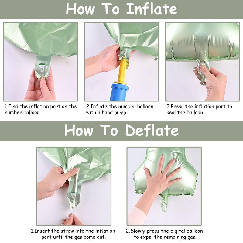 Sage Green Number 6 Balloons, 40 In Large Olive Green Number 6 Foil Helium Balloons for Girls Women, Self Inflating Number Balloons 0-9 for Men Boys 6th 16th Birthday Jungle Safari Party Decoration