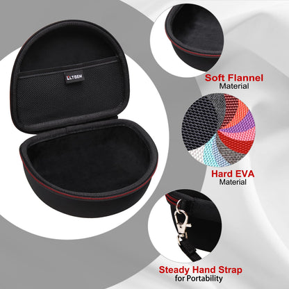 Headphone Case Compatible with Beats Studio Pro/Solo 4 / Studio 3 / Solo 3 / Picun B8 / BERIBES/JLab JBuds Lux ANC Wireless Bluetooth Noise Cancelling Headphones, Black(Case Only)