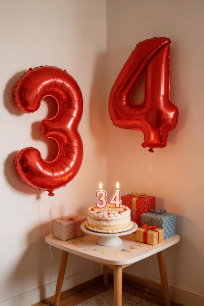 40 Inch Laser Red 1 Balloon for First Birthday, 1st Number Balloons Birthday Decorations for Girl Kids Toddler Baby, One Giant Number 1 Balloon