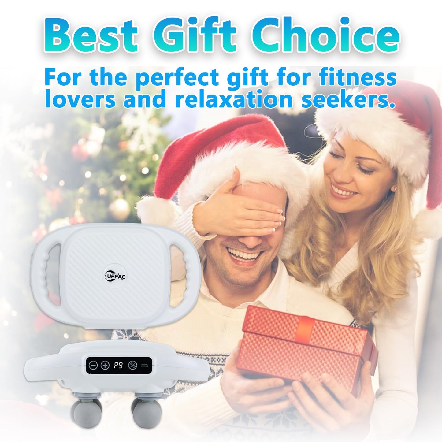 6 Head Massage Gun Deep Tissue with 9 Levels & 9 Modes, Electric Massager Tool for Legs, Arms, Waist, Back, Buttocks - Full Body Muscle Pain Relief, Ideal Gifts for Women, Men, Mom, and Dad