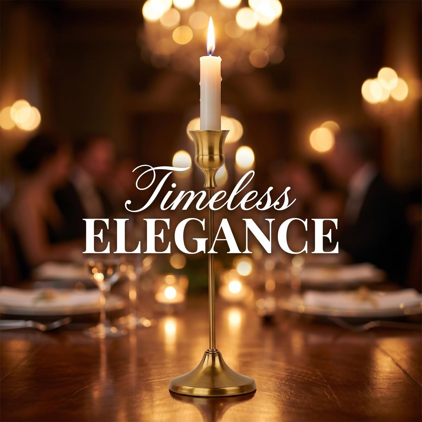 Oakernel French Gold Taper Candle Holders 2 Sets(6 Pcs) - Tall Metal Candlestick Holders for Table Centerpiece, Formal Dinner, Wedding, Fireplace Mantel Decor, Fits 3/4 Inch Thick Candles