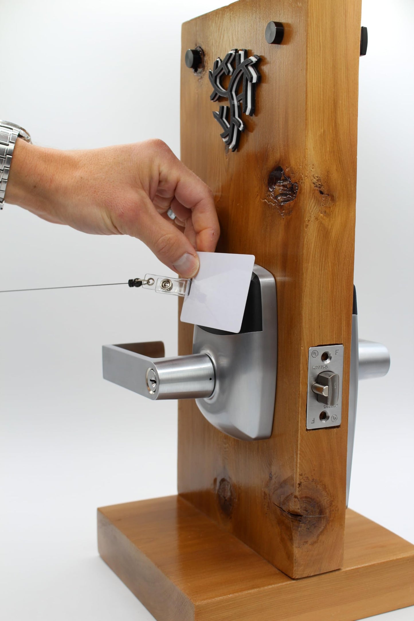 RFID Commercial Lever Door Lock, Access Control System App, Includes 2 NFC keycards (Left-Hand)