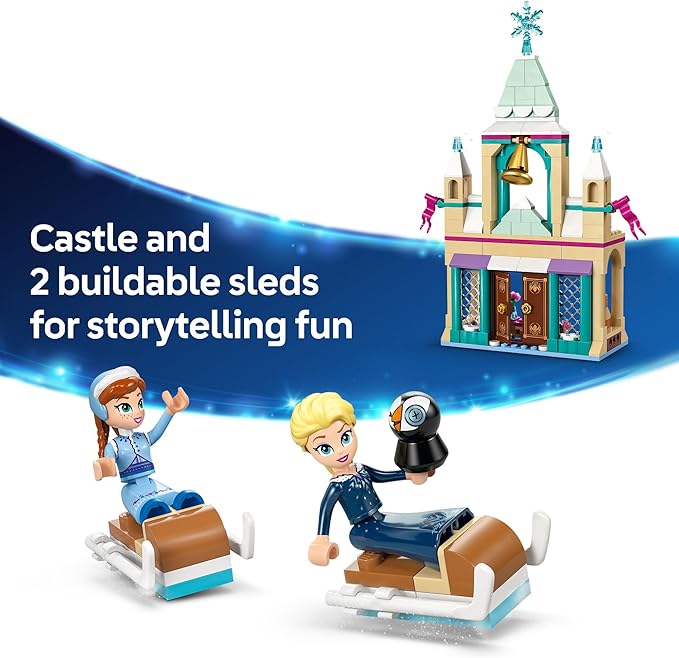 LEGO Disney Frozen: Arendelle Frozen Castle - Building Playset for Kids - Frozen Castle Toy for Fans with Princess Anna and Elsa Minidolls - 5 Year Old Girl &amp Boy Birthday Gift - 43265