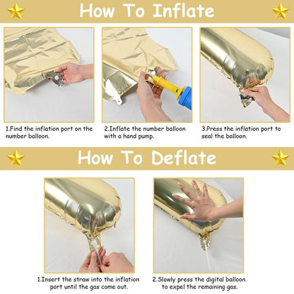 Champagne Gold Number 1 Balloons, 40 In Large Light Gold Number 1 Foil Helium Balloons for Girls Women, Self Inflating Number Balloons 0-9 for Men Boys 1st 10th Birthday Anniversary Party Decoration