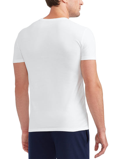 POLO RALPH LAUREN Classic Fit Undershirt w/Wicking 3-Pack Crews 3 White/Cruise Navy Pp LG