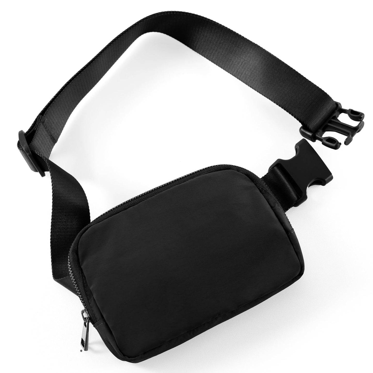 ODODOS Unisex Mini Belt Bag with Adjustable Strap Small Fanny Pack for Workout Running Traveling Hiking, Black