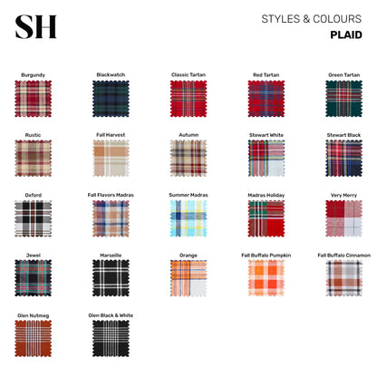 Solino Home Plaid Napkins Set of 4-100% Pure Linen Red and White Very Merry Tartan Plaid Dinner Napkins Cloth 18 x 18 Inch - Handcrafted and Machine Washable