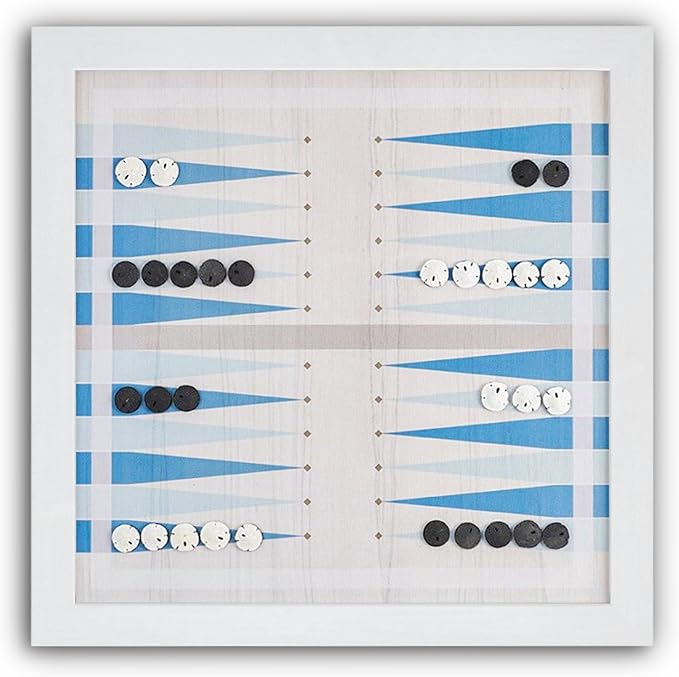 Magnetic Canvas Game Set. Chess/Checkers/Backgammon/TIC TAC Toe. Decrotive Game Sets use an mounting System That Gives Easy Access to Them. (Beach)