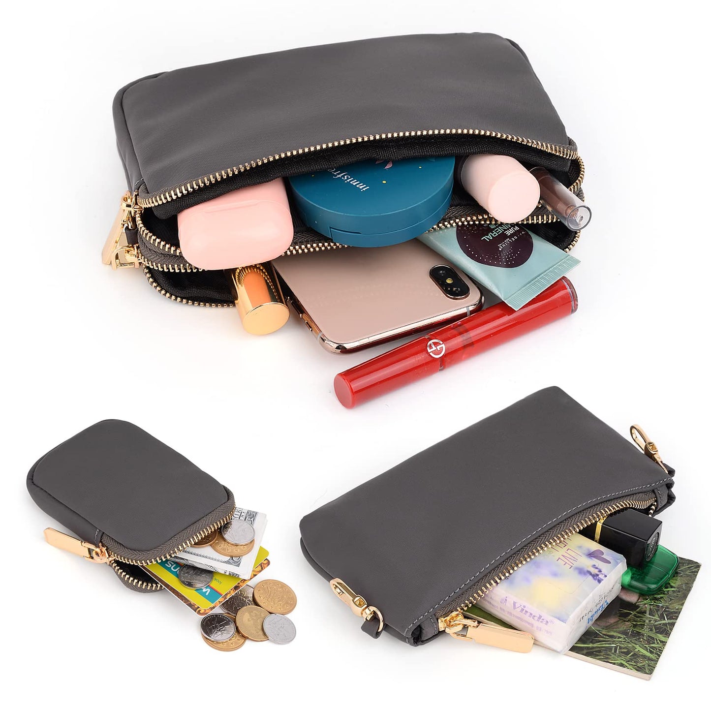 UTO Small Crossbody Bags for Women 3 in 1 Trendy Belt Purse Fashion Designer Mini Cute Sling Fanny Chest Pack