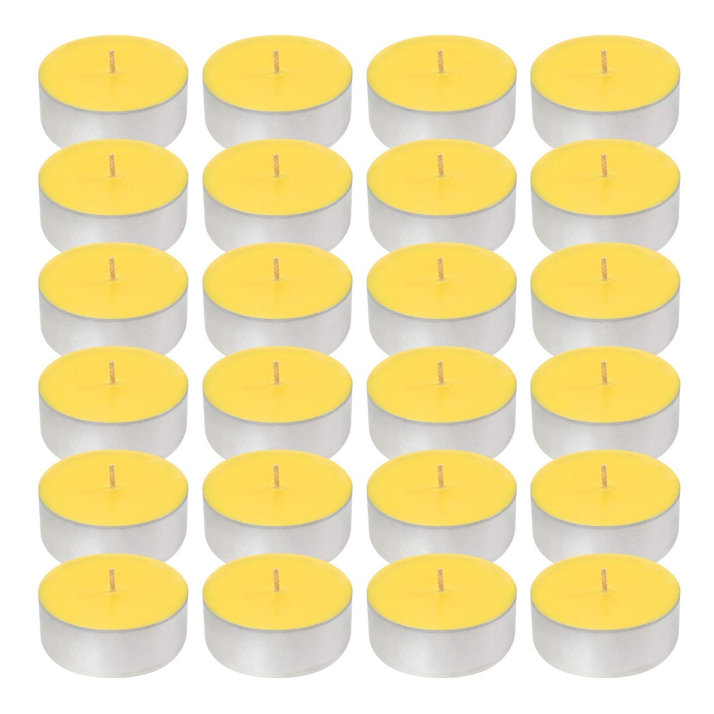 LumaBase Extra Large Citronella Tea Light Candles - Set of 24