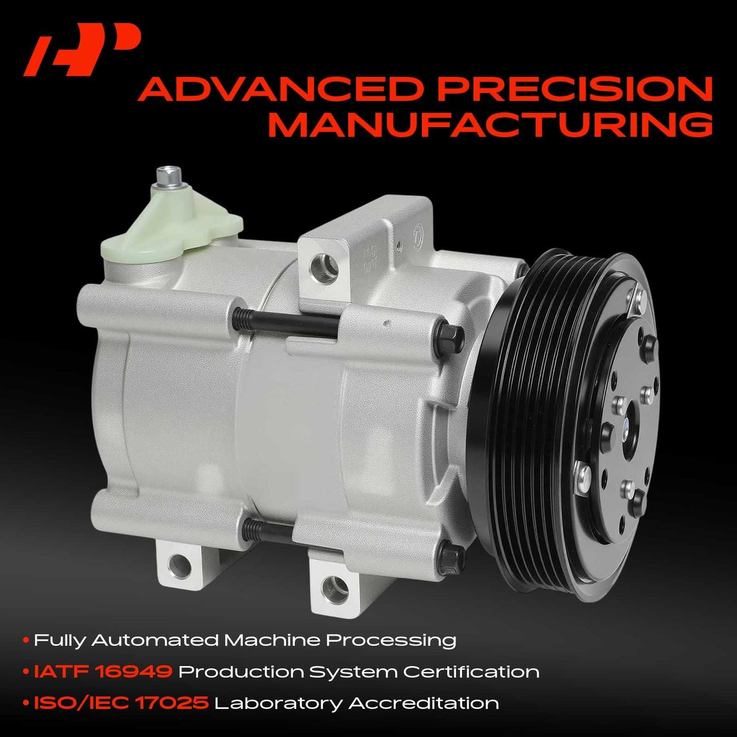A-Premium Air Conditioner AC Compressor with Clutch Compatible with Ford Focus 2003 2004 2005 2006 2007, FS10 Compressor Style