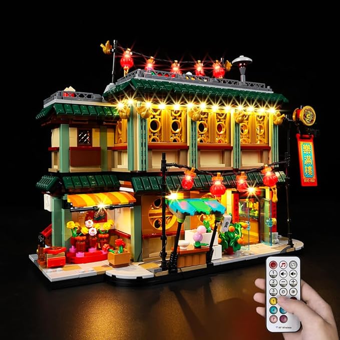 Kyglaring Led Light Set for Lego Family Reunion Celebration Building Blocks The Family Reunion Lighting Kit Compatible with Lego Chinese New Year 80113 - No Model（Remote Control Version）