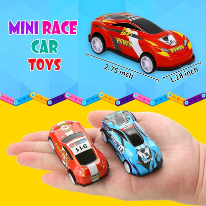Siwarm 28 pcs Pull Back Cars Toys for Kids, Party Favors Treasure Box for Classroom Prizes Mini Vehicles Race Cars Toys Bulk Xmas Gifts Pinata Goodie Bag Stocking Stuffers for Boys Girls Toddlers