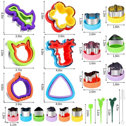 laxizar 6 Pack Sandwich Cutters Cookie Cutters Sandwich Maker Bread Maker Lunchbox 12 Small Cookie Cutters