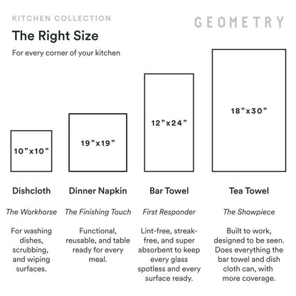 GEOMETRY Kitchen Tea Towels - Quick Dry Microfiber Dish Towels for Kitchen Sunny Hills, 18" x 30" 1 Pack