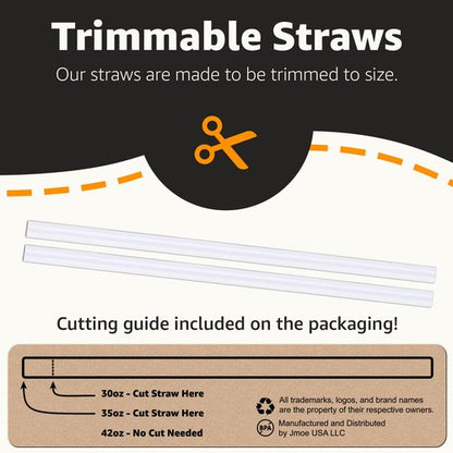 Jmoe USA 42oz, 35oz, 30oz, 26oz Replacement Straw Lid For Yeti Rambler With Handle | Fits Reduce 40oz Tumblers | Fits Hydroflask Traveler 32oz & 40oz | 2-in-1 Leak Proof Accessory (2-Pack)