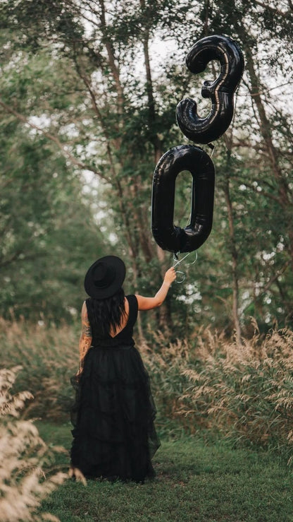 Black Number 23 Balloon 40 inch, 23 Number Balloons, 23rd Black Birthday Decorations for Women Men, 23 Year Old Black Party Supplies