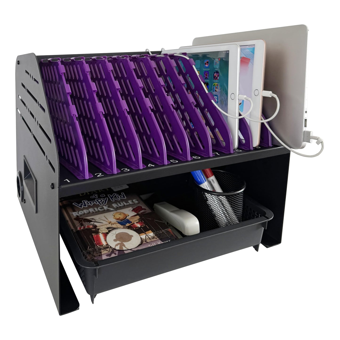 Powervize 10-Device Charging Station for Laptops, Tablets & E-Readers