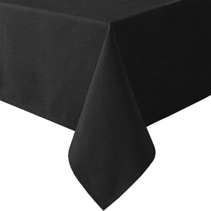 ZuGeo Polyester Rectangle Table Cloth,Table Cloths for 6 Foot Rectangle Tables,Washable Decorative Fabric Table Covers for Wedding Party,Banquet and Camping (Black, 12Pack-60×102")