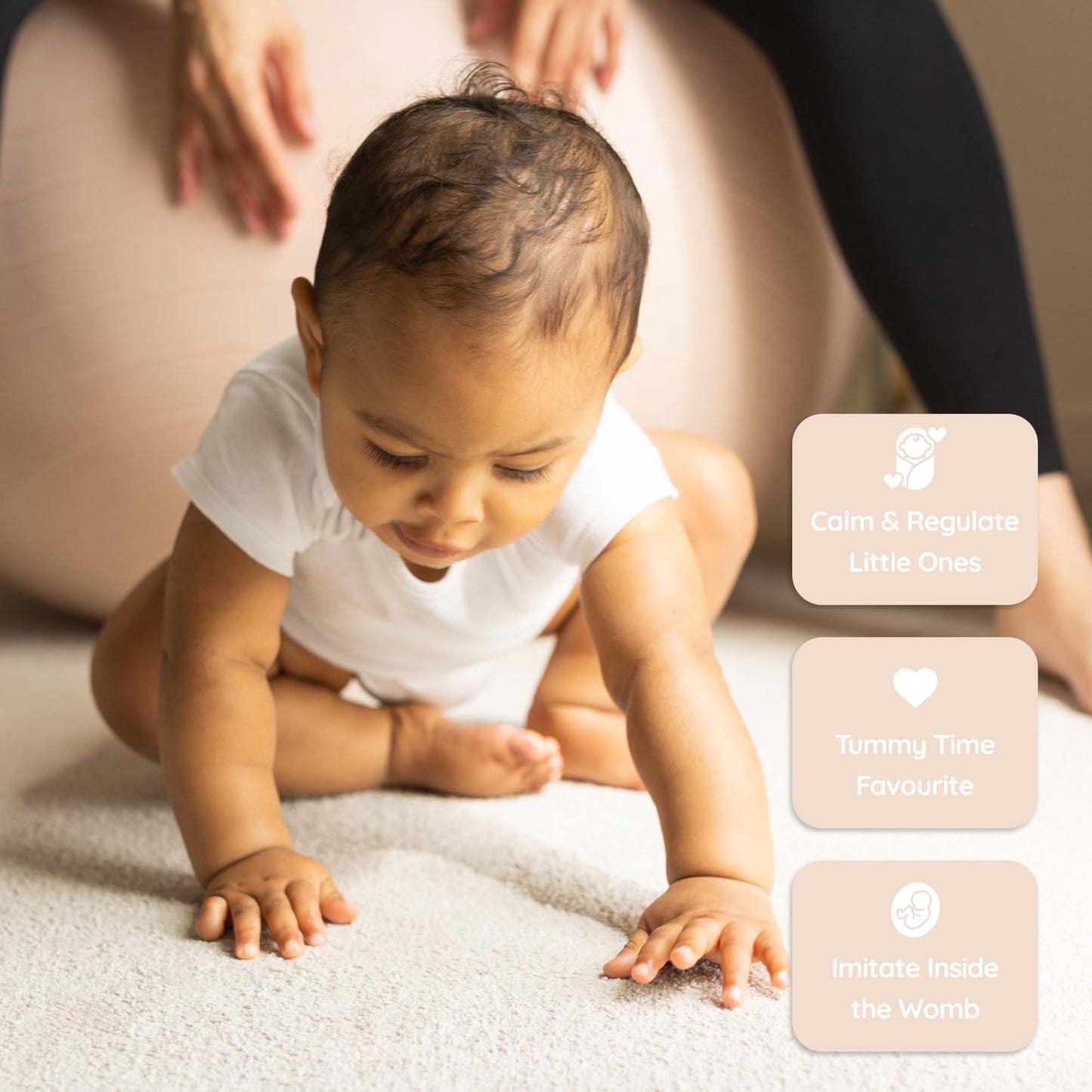 BABYGO Birthing Ball - Pregnancy Yoga Labor & Exercise Ball & Book Set Trimester Targeting, Maternity Physio, Birth & Recovery Plan Included Anti Burst Eco Friendly