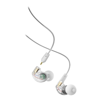 MEE audio M6 PRO In Ear Monitor Headphones for Musicians, 2nd Gen Model With Upgraded Sound, Memory Wire Earhooks & Replaceable Cables, Noise Isolating Professional Earbuds, 2 Cords Included (Clear)