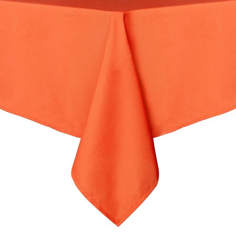 sancua Rectangle Tablecloth - 54 x 108 Inch - Stain and Wrinkle Resistant Washable Polyester Table Cloth, Decorative Fabric Table Cover for Dining Tables, Buffet Parties and Camping, Orange