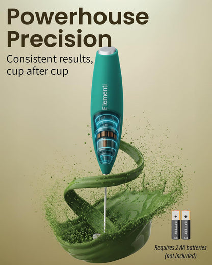 Elementi Portable Electric Milk Frother, Matcha Whisk, Milk Frother for Coffee Frother Electric Hand Blender, Mini Electric Whisk Small Hand Blender (Periwinkle)