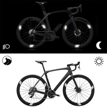 Hsathoac 42Pcs Reflective Stickers, Reflective Decals Multi Shapes Kit, Waterproof Outdoor Safety Warning Reflective Stickers, Night Visibility Adhesive Stickers for Helmet, Bicycle, Car & Stroller