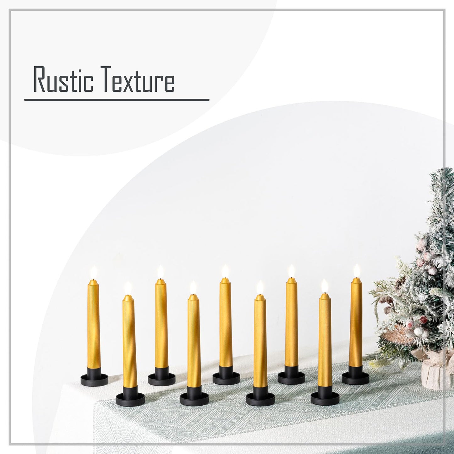 Smtyle Black Candlestick Holders Iron Candle Holders for Taper Candles Set of 9 Complete Collection of Elegance and Minimalist Metal Candle Stands Gothic Decor