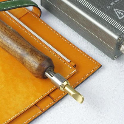 Refining the Details/Digital Craft Tool/Skiving Machine/Electric Leather Edge Creaser with 14 Heads for Creative Study and Advanced Hide Material Processing Task(Two)