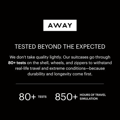 Away Large Checked Luggage - 29-Inch Lightweight Hardside Suitcase with Four WhisperGlide 360° Spinner Wheels, Interior Compression System, TSA-Accepted Lock - Jet Black