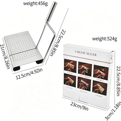 Cheese Slicer,Stainless Steel Cheese Slicer Kit, Handheld Cheese Cutter for Block Cheese & Butter, Charcuterie Board with Kitchen Slicer, Cheese Cutting Board & Butter Slicer Cutter
