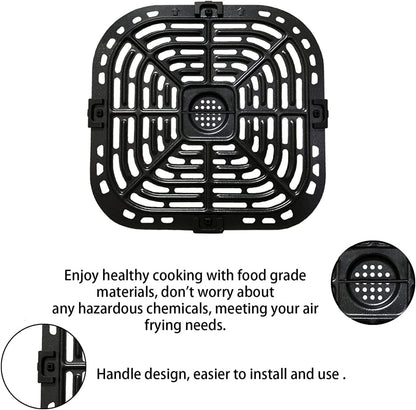 HEISENLIN Air Fryer Grill Pan for Instants Pot Vortex Plus 6 in 1 6 QT XL Air Fryers, Upgraded Nonstick Air Fryer Grill Crisper Plate Tray Grid Grate Rack Shelf for Instants 6QT 5.7QT, Dishwasher Safe