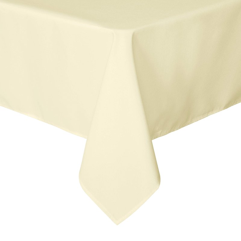 sancua Square Tablecloth - 70 x 70 Inch - Water Resistant Spill Proof Washable Polyester Table Cloth, Decorative Fabric Table Cover for Dining Tables, Buffet Parties and Camping, Beige