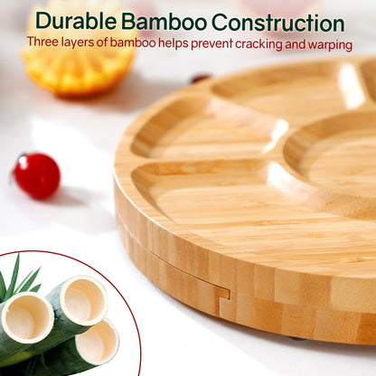 Charcuterie Boards, Thereye Cheese Board with Knife Set, Bamboo Charcuterie Board Set-𝐂𝐡𝐫𝐢𝐬𝐭𝐦𝐚𝐬 𝐆𝐢𝐟𝐭, Housewarming Gift, Wedding Gift