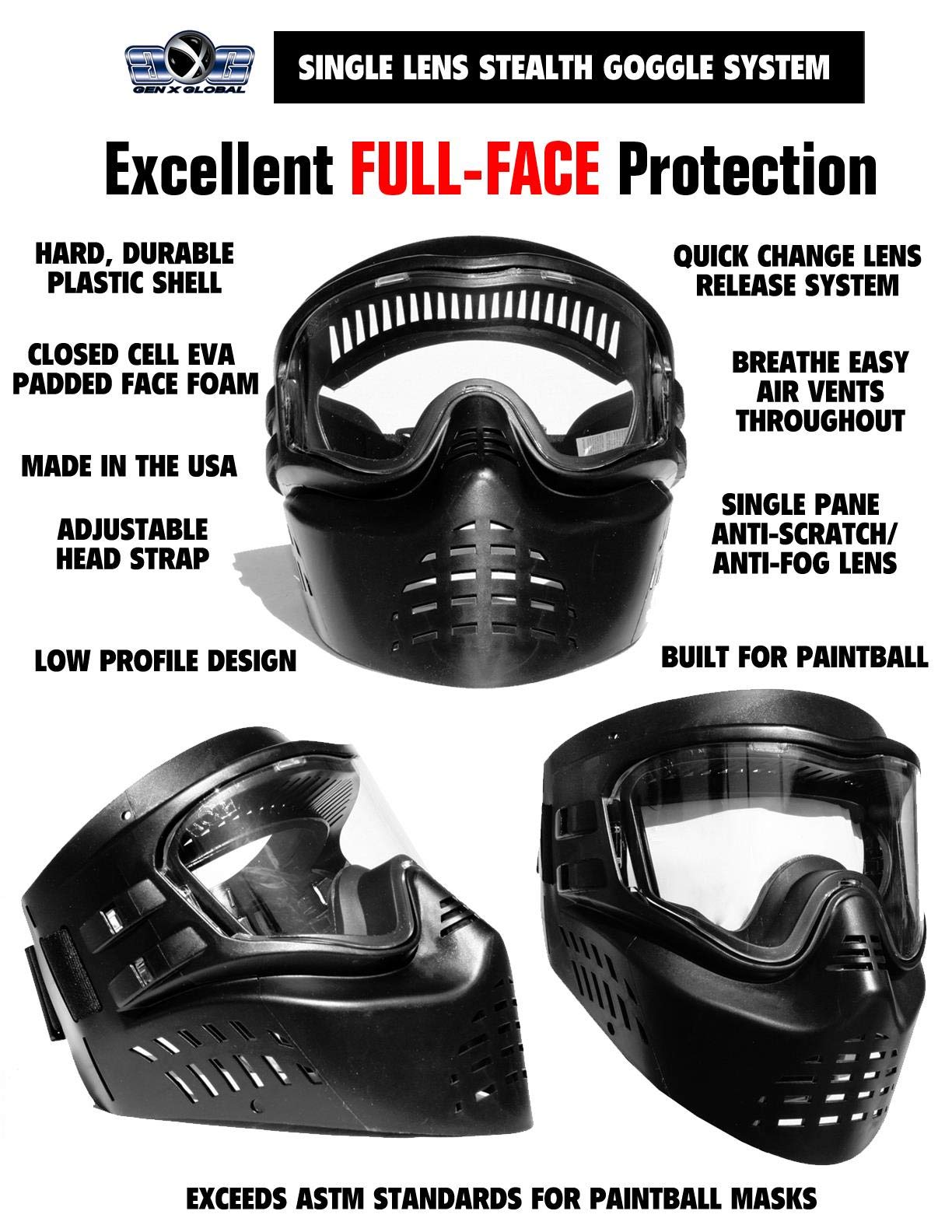 Maddog JT Stealth Basic Paintball Gun Marker and Accessory Starter Package [HPA] | Protective Kit - Marker, 48ci/3000psi Compressed Air Tank, Mask, Hopper, Pods, Harness & Protective Gear