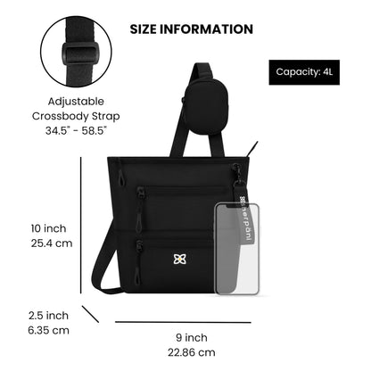 Sherpani Sadie, Nylon Crossbody Bag, Lightweight Shoulder Bag, Travel Cross Body, Crossbody Purse for Women, RFID Protection, Removable Coin Purse, Travel Gift (Chromatic Classic)