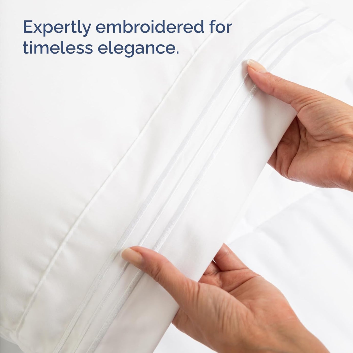 White 4-Piece Queen Sheet Set by [Brand Name] - Luxurious Bedding with Deep Pockets & 2 Pillowcases - Soft, Breathable, Cooling Comfort
