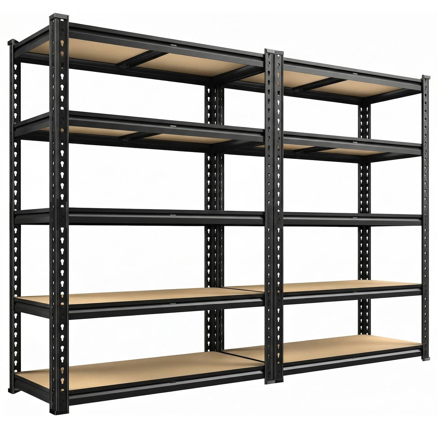 REIBII 2400LBS Garage Shelving Heavy Duty 5 Tier Storage Shelves Adjustable Garage Shelves, Utility Rack Shelf, Shelving Units for Storage Warehouse Pantry Closet, 35.5" W x 11.9" D x 72" H, 2 Pack
