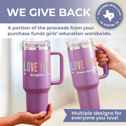 DISCONTINUED Daughter Tumbler 40oz, Daughter Thoughtful Presents From Mom and Dad, Unique and Sentimental Appreciation Gifts, Ideal Present Picks for Birthday, Mother's Day, Christmas, Gift Ready