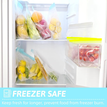 Reusable Freezer Bags - Dishwasher Microwave Safe, Stand Up Silicone and BPA Free Sandwich Bags, Leakproof Food Storage Bags for Meal Prep - 20 Gallon (20 Packs)