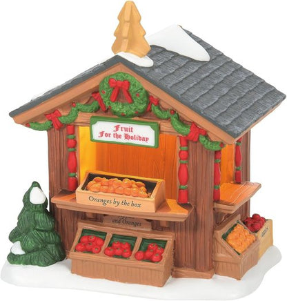 Department 56 Dickens Village - Lit Fruit Stand Building | 4.8 Inch, Multicolor Decor