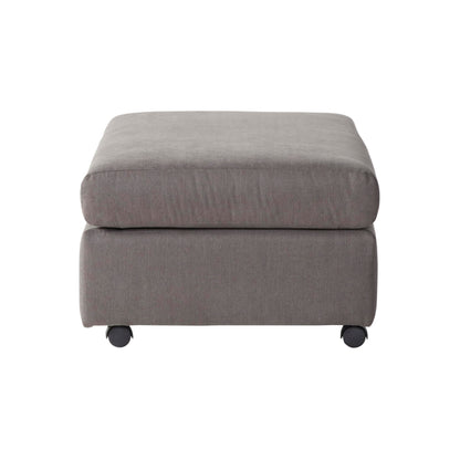 Roundhill Furniture Enda Oversized Living Room Pillow Back Cuddler Arm Chair with Ottoman, Carbon Gray