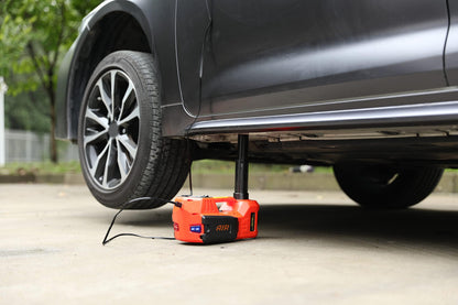 Trihelper Electric Car Jack 5 Ton 12V Floor Jack Hydraulic Jack Stand Car Lift Jack with Integrated Tire Pump for SUV Truck Sedan Vehicle Roadside Emergency Tire Change